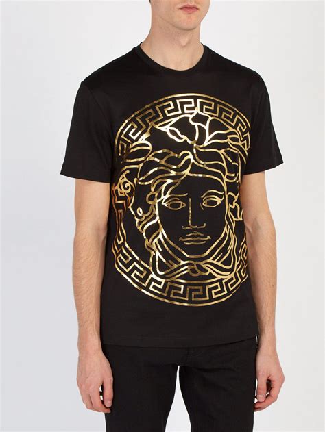 black gold versace shirt|black versace t shirt.